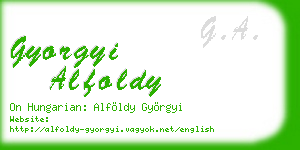gyorgyi alfoldy business card